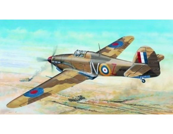 TRUMPETER 02417 HAWKER HURRICANE IID TROP Modellino