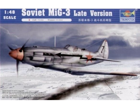 TRUMPETER 02831 SOVIET MIG-3 LATE VERSION Modellino