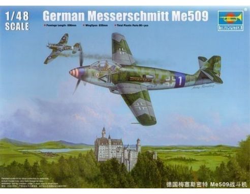 TRUMPETER 02849 GERMAN MESSERSCHMITT ME 509 FIGHTER Modellino