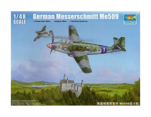 TRUMPETER 02849 GERMAN MESSERSCHMITT ME 509 FIGHTER Modellino