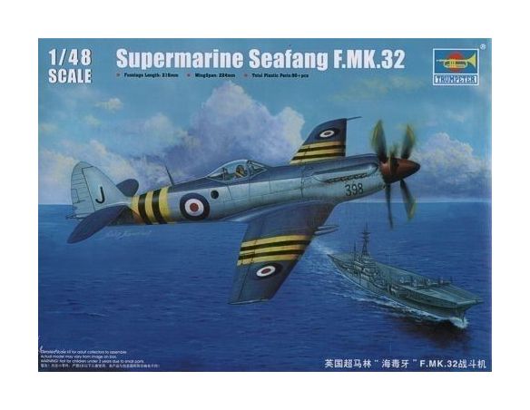TRUMPETER 02851 SUPERMARINE SEAFANG F.MK.32 FIGHTER Modellino