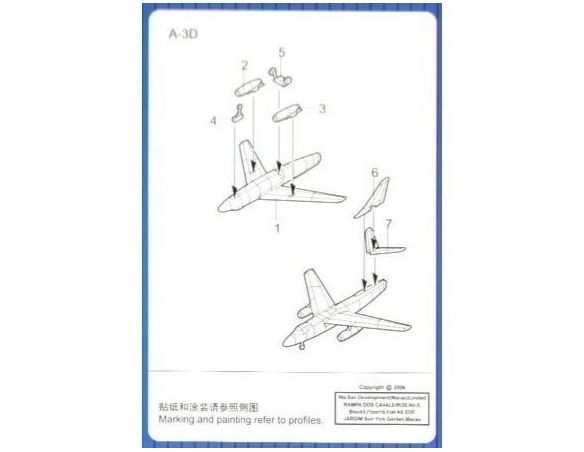 TRUMPETER 03419 A-3D SKY WARRIOR Modellino