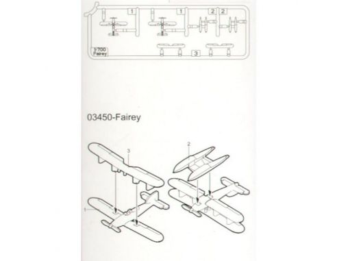 TRUMPETER 03450 FAIREY III F Modellino