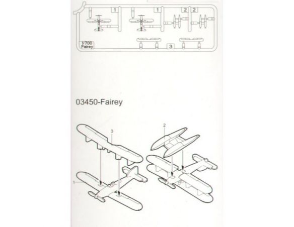 TRUMPETER 03450 FAIREY III F Modellino