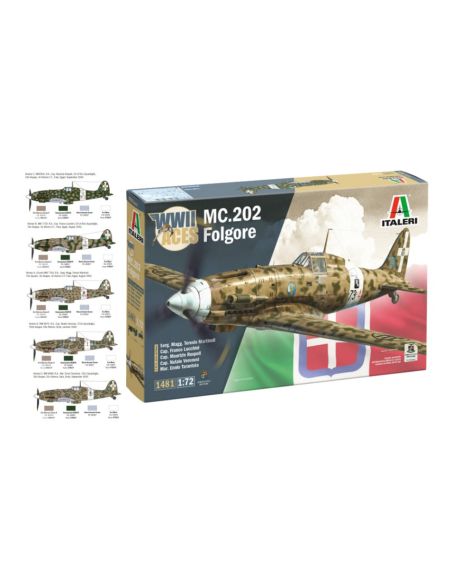 ITALERI IT1481 MC 202 FOLGORE ACES KIT 1:72 Modellino