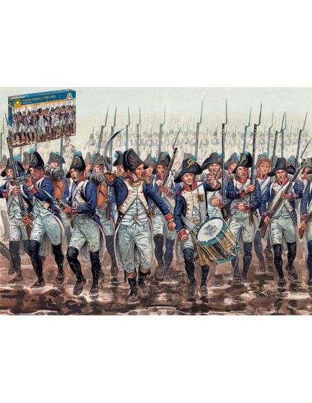 ITALERI IT6092 FRENCH INFANTRY 1800-1805 KIT 1:72 Modellino