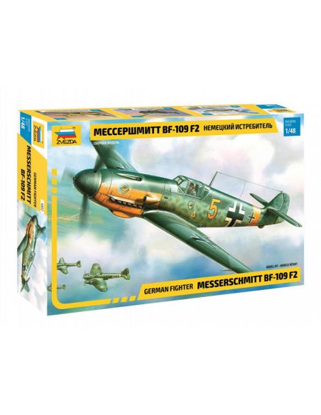 ZVEZDA Z4802 MESSERSCHMITT Bf-109 F2/F4 KIT 1:48 Modellino