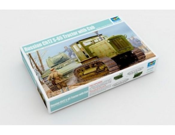 TRUMPETER 05539 RUSSIAN CHTZ S-65 TRACTOR WITH CAB1 Modellino