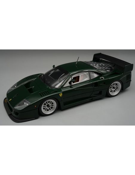 TECNOMODEL TMD18410C FERRARI F40 LM 1996 PRESS VERSION DARK ENGLISH GREEN C/VETRINA Modellino