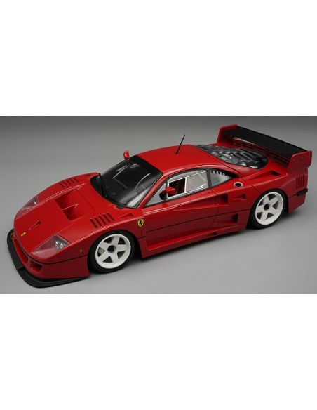 TECNOMODEL TMD18410D FERRARI F40 LM 1996 PRESS VERSION RED AND WHITE WHEELS C/VETRINA Modellino