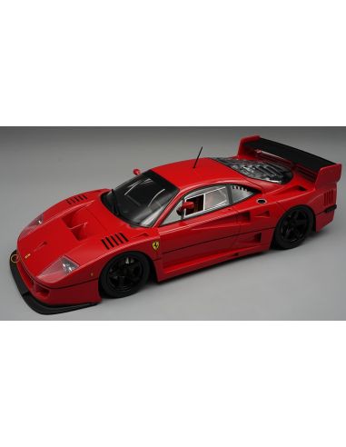 TECNOMODEL TMD18410F FERRARI F40 LM 1996 PRESS VERSION RED/BLACK WHEELS C/VETRINA Modellino
