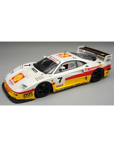 TECNOMODEL TMD18410G FERRARI F40 LM 1996 N.7 MONTE SHELL/BLACK WHEELS C/VETRINA Modellino