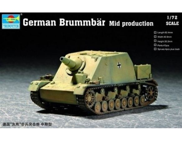 TRUMPETER 07211 GERMAN BRUMMBAR MID PRODUCTION Modellino