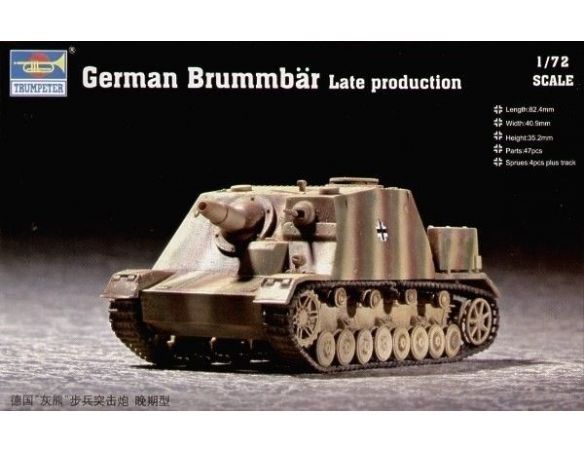TRUMPETER 07212 GERMAN BRUMMBAR LATE PRODUCTION Modellino