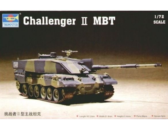 TRUMPETER 07214 CHALLENGER II MBT Modellino
