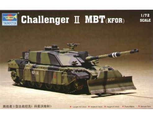 TRUMPETER 07216 CHALLENGER II MBT KFOR Modellino