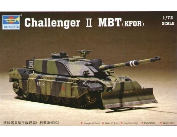 TRUMPETER 07216 CHALLENGER II MBT KFOR Modellino