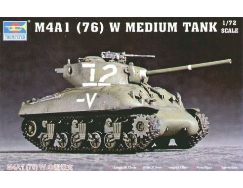Trumpeter TP7222 CARRO M4A1 (76) W TANK KIT 1:72 Modellino