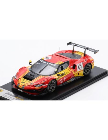 LOOKSMART LSRC188 FERRARI 296 GT3 N.51 AF CORSE 2nd 24H SPA ROVERA-RIGON-PIER GUIDI 1:43 Modellino