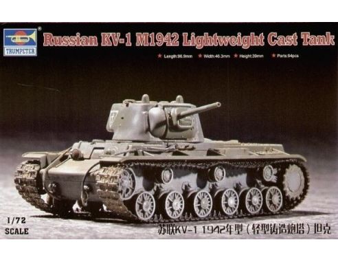 TRUMPETER 07233 RUSSIAN KV-1 1942 LIGHTWEIGHT CAST Modellino