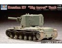 TRUMPETER 07236 SOVIET KV BIG TURRET TANK Modellino