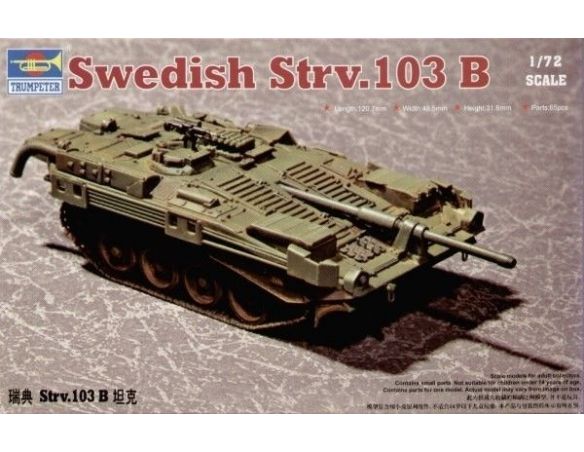 TRUMPETER 07248 SWEDISH STVR 103B MBT Modellino