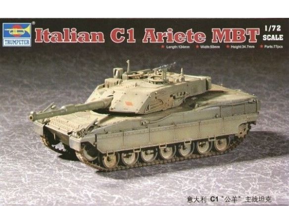 TRUMPETER 07250 ITALIAN C1 ARIETE MBT Modellino