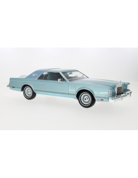 MODELCARGROUP MCG18369 LINCOLN CONTINENTAL MARK V 1978 LIGHT BLUE 1:18 Modellino