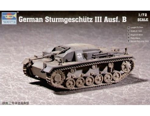 TRUMPETER 07256 GERMAN STURMGESCHUTZ III AUSF.B Modellino