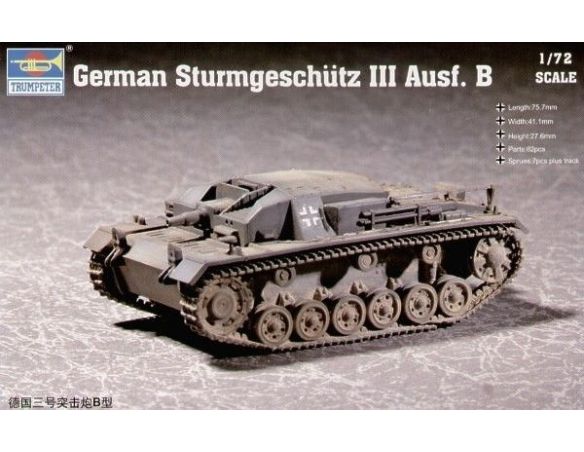 TRUMPETER 07256 GERMAN STURMGESCHUTZ III AUSF.B Modellino