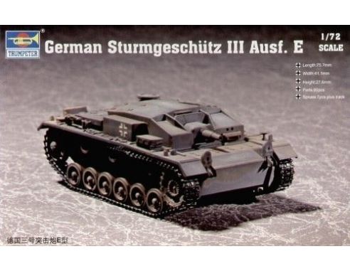 TRUMPETER 07258 GERMAN STURMGESCHUTZ III AUSF.E Modellino