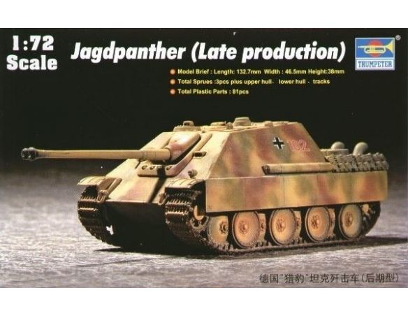 TRUMPETER 07272 GERMAN JAGDPANTHER LATE PRODUCTION Modellino
