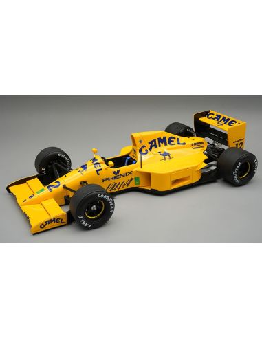 TECNOMODEL TMD18351A LOTUS 102 N.12 LAMBORGHINI ENGINE JAPAN GP 1990 J.HERBERT C/VETRINA 1:18 Modellino