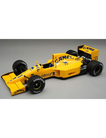 TECNOMODEL TMD18351B LOTUS 102 N.11 USA GP 1990 QUALIFIC.D.WARWICK RAIN TYRES C/VETRINA 1:18 Modellino