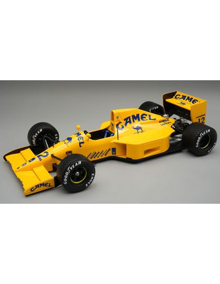 TECNOMODEL TMD18351E LOTUS 102 N.12 USA GP 1990 QUALIF.M.DONNELLY RAIN TYRES C/VETRINA 1:18 Modellino