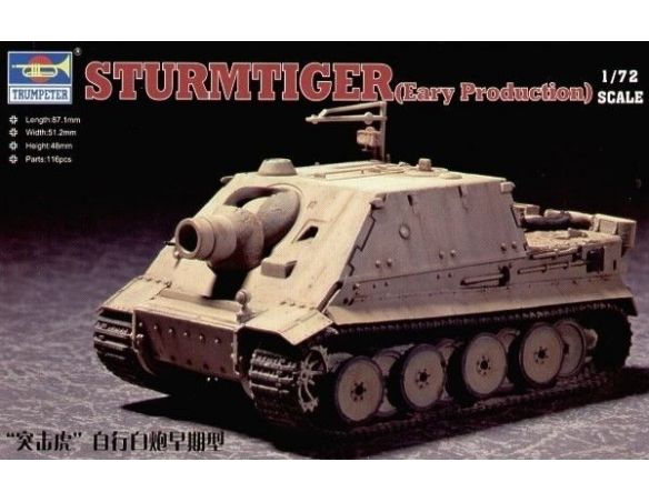 TRUMPETER 07274 STURMTIGER ASSAULT MORTAR EARLY TYPE Modellino