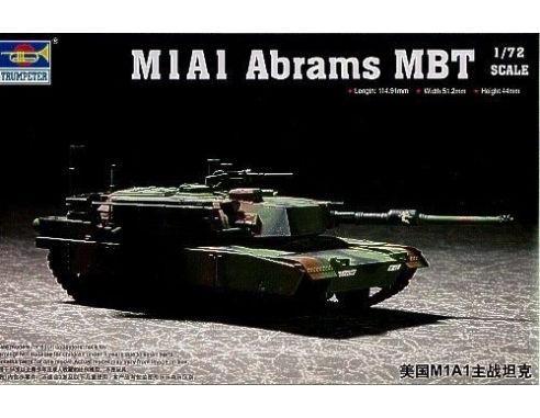 TRUMPETER 07276 M1A1 ABRAMS MBT Modellino