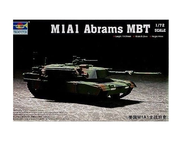 TRUMPETER 07276 M1A1 ABRAMS MBT Modellino
