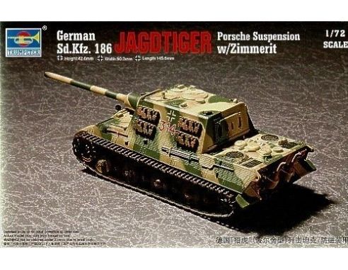 Trumpeter TP7294 CARRO SD.KFZ.186 JAGDTIGER PORSCHE GEAR KIT 1:72 Modellino