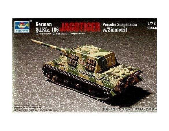 Trumpeter TP7294 CARRO SD.KFZ.186 JAGDTIGER PORSCHE GEAR KIT 1:72 Modellino