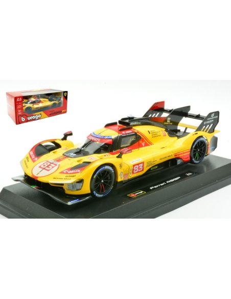 BBURAGO BU26313 FERRARI 499P N.83 LE MANS 2024 KUBICA-YIFEI-SCARCMAN 1:24 Modellino