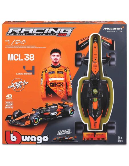 BBURAGO BU28505P MC LAREN MCL38 N.81 OSCAR PIASTRI 2024 KIT 1:24 Modellino
