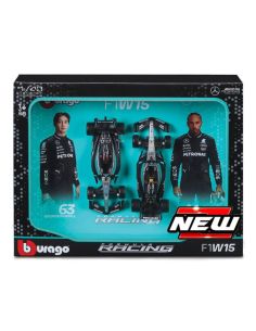 BBURAGO BU38115 MERCEDES F1 W15 SET N.44 L.HAMILTON +...
