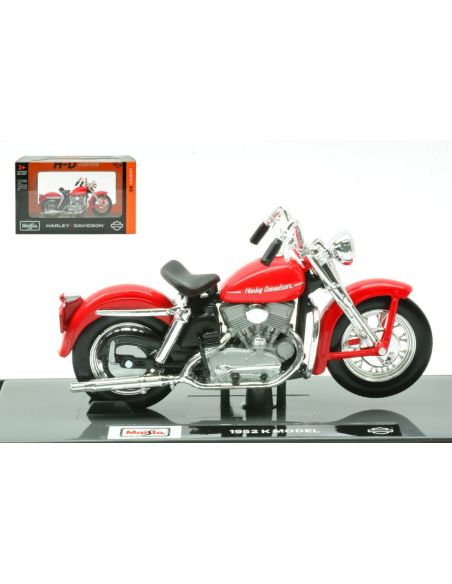 MAISTO MI24911 HARLEY DAVIDSON K MODEL 1952 RED 1:18 Modellino