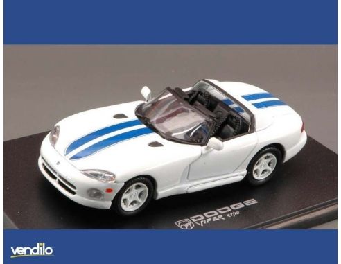 Universal Hobbies UH2000 DODGE VIPER WHITE/BLU 1:43 Modellino