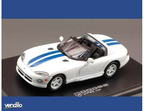 Universal Hobbies UH2000 DODGE VIPER WHITE/BLU 1:43 Modellino