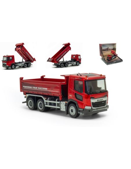 UNIVERSAL HOBBIES UH1318 DAF XD KIPPER RED 1:50 Modellino