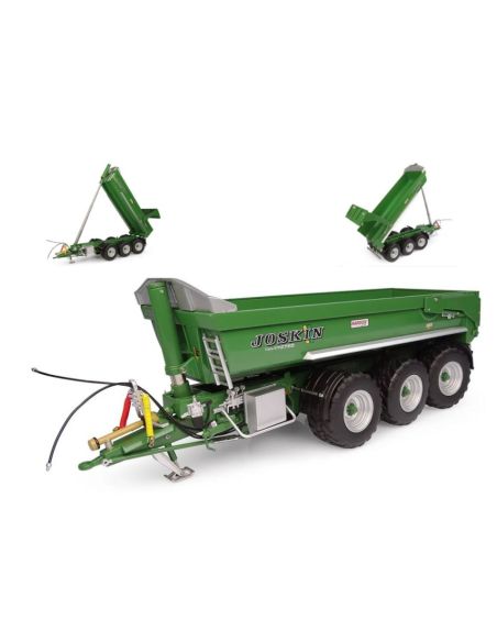 UNIVERSAL HOBBIES UH6815 JOSKIN DUMP TRAILER TRANS-KTP 27/65 GREEN VERSION 1:32 Modellino