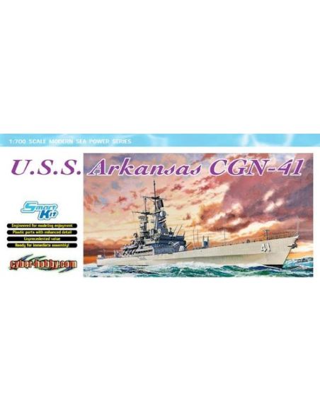 DRAGON D7124 U.S.S. ARKANSAS CGN-41 KIT 1:350 Modellino