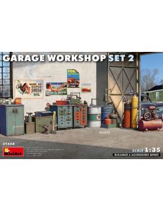 MINIART MIN35668 GARAGE WORKSHOP SET N.2 KIT 1:35 Modellino
